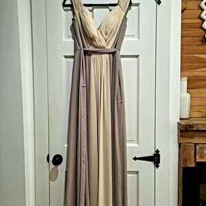 Jasmine Blush and Taupe Elegance Gown - Size 12